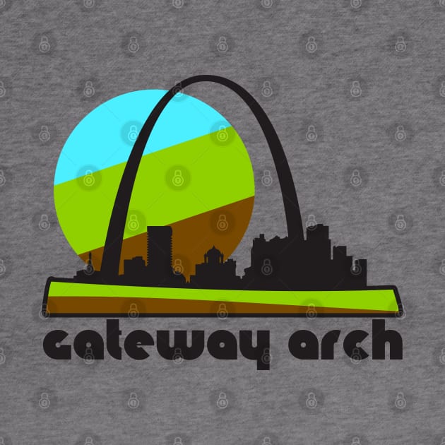 Retro Gateway Arch ))(( Tourist Souvenir National Park Design by darklordpug